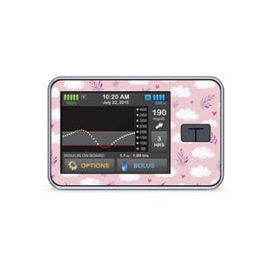 T:Slim X2 Sticker "Pink Sky" | Decorate your devices | Girls with Gadgets | Diabetes Typ 1 | Insulinpumpen Sticker | Diabetes Sticker