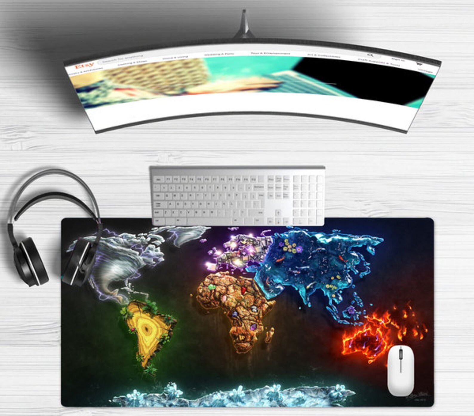 22 perfect maps Desk Mat World map Desk Pad Personalized Etsy