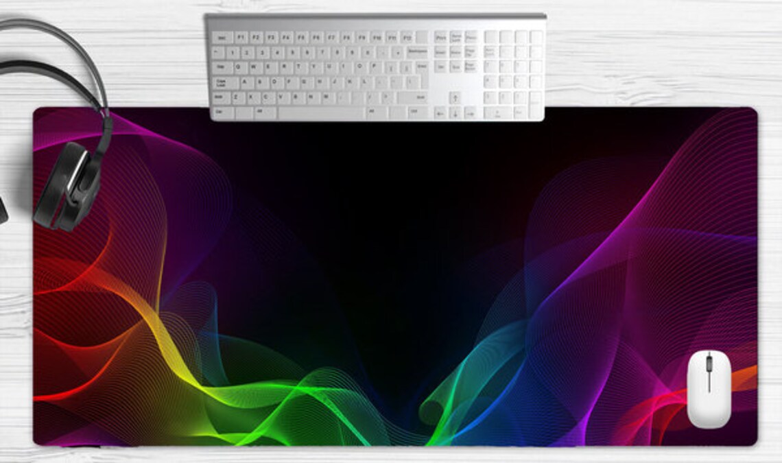 High Contrast RGB from Razer Desk Mat High Contrast Desk Pad Etsy