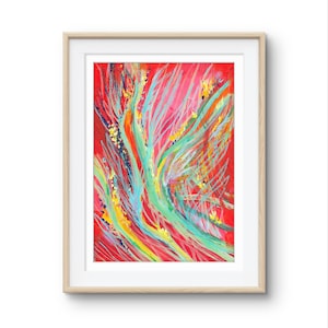 Colourful Abstract art, Beach painting, Sea art, Nature Art Print, Colourful art, Home Decor, Wall Art, Irish art