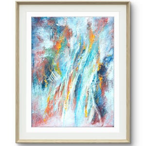 Abstract art print, Beach art, Sea art, Unique wall art print, Colourful abstract painting, Home Decor, nature art