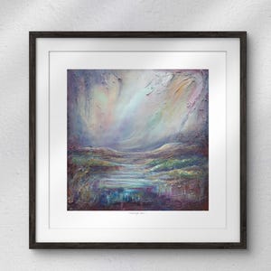 Impresión del paisaje de Lough Erne: arte abstracto irlandés, edición limitada