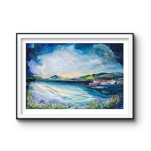 Carlingford Lough Sunset Art Print: Abstract Irish Landscape