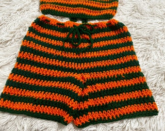 Crochet Striped Shorts