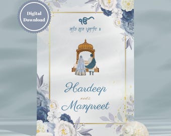 Customizable Sikh Wedding Invitation Bundle (Digital Download)