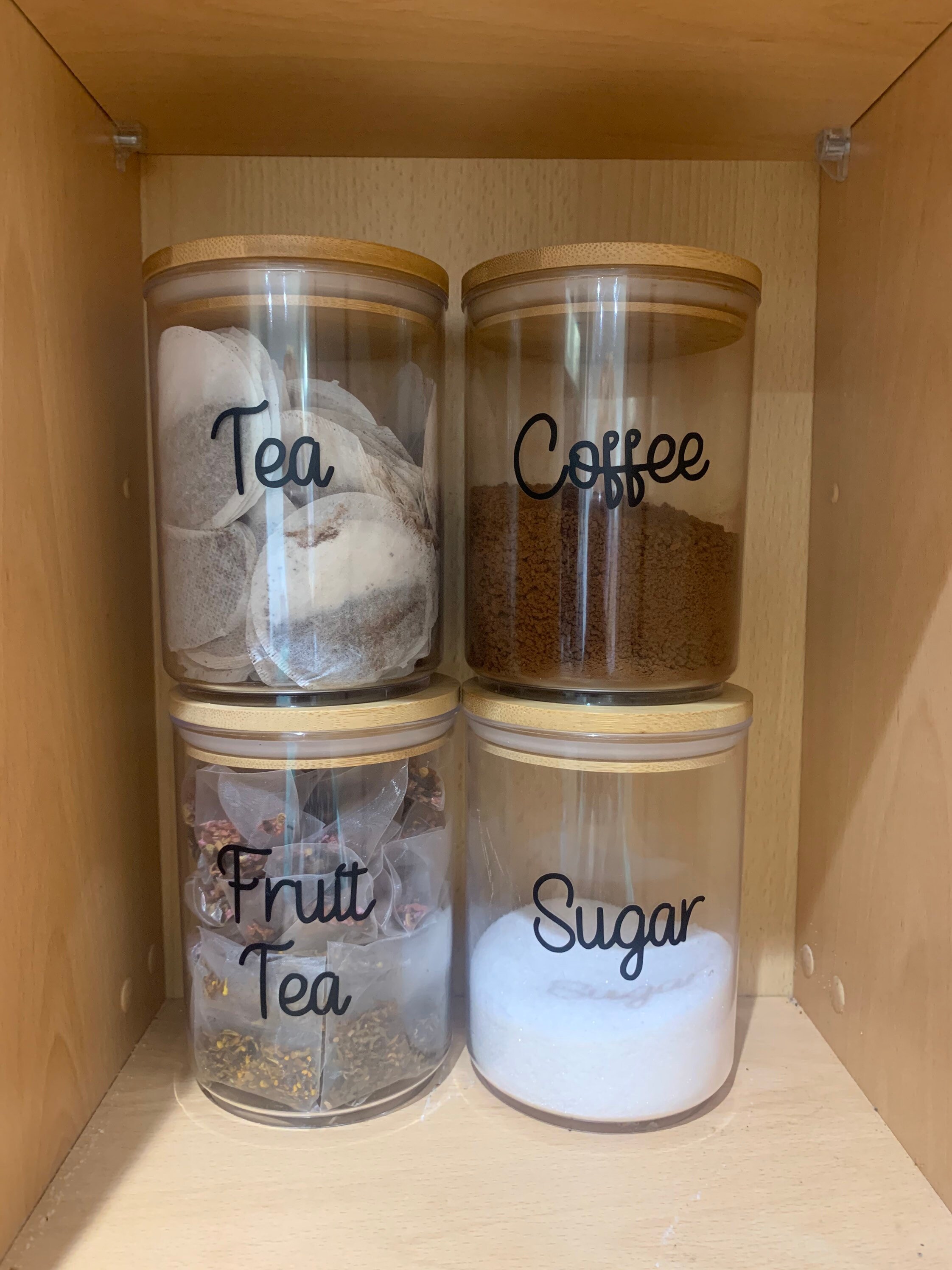 Custom Canister storage Jar Labels Organisation Vinyls Etsy