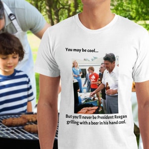 Ronald Reagan Shirt/Unisex Politiek T-shirt/POTUS/Republikeins Shirt/Grillen Geschenken/Reagan Grillen/Trots Amerikaans Shirt/conservatief Shirt