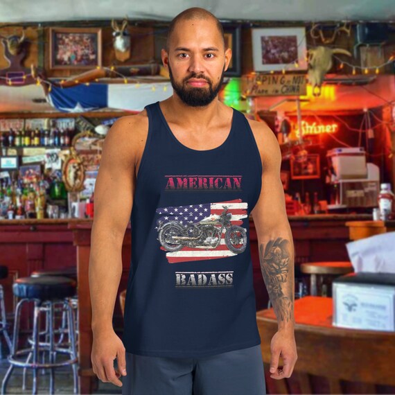 Distressed American Flag Shirt/american Badass Tank | Etsy