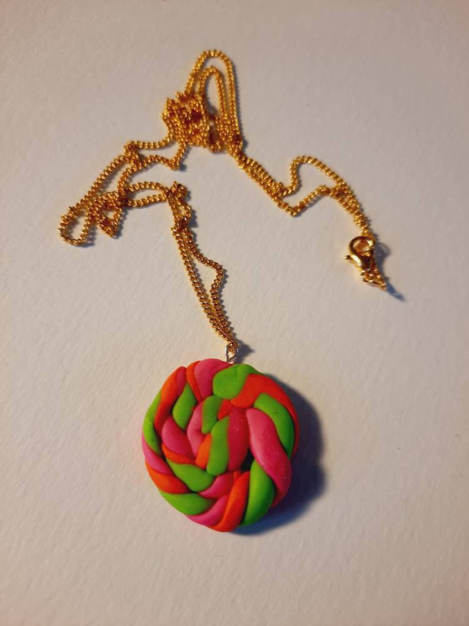 Polymer clay charm chain necklace Etsy