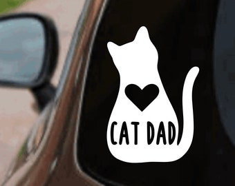Cat Dad Decal Cat Decal Car Laptop Sticker