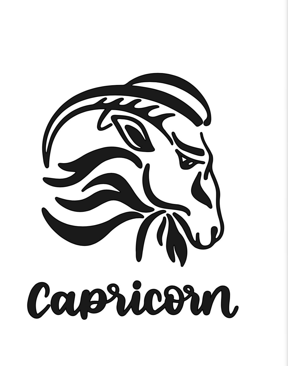 Capricorn Sea Goat Decal Zodiac Sign Symbol Star Astrology | Etsy