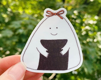 Cute Onigiri Sticker Waterproof Sticker for Onigiri Lover Cute Sticker Rice Ball Sticker for Water Bottle Sticker Laptop Decor Onigiri