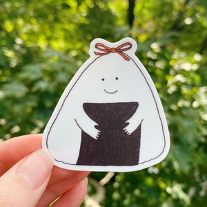 Cute Onigiri Sticker Waterproof Sticker for Onigiri Lover Cute Sticker Rice Ball Sticker for Water Bottle Sticker Laptop Decor Onigiri