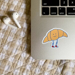 Cute Croissant Sticker Waterproof Sticker for Croissant Lover Cute Sticker Dishwasher Safe Sticker for Water Bottle Sticker Laptop Decor bild 3