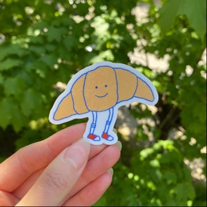 Cute Croissant Sticker Waterproof Sticker for Croissant Lover Cute Sticker Dishwasher Safe Sticker for Water Bottle Sticker Laptop Decor bild 5