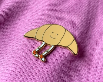 Cute Croissant Pin for Croissant Lover Enamel Pin Croissant Simple Enamel Pin Gold Pin Badge Croissant Lapel Pin