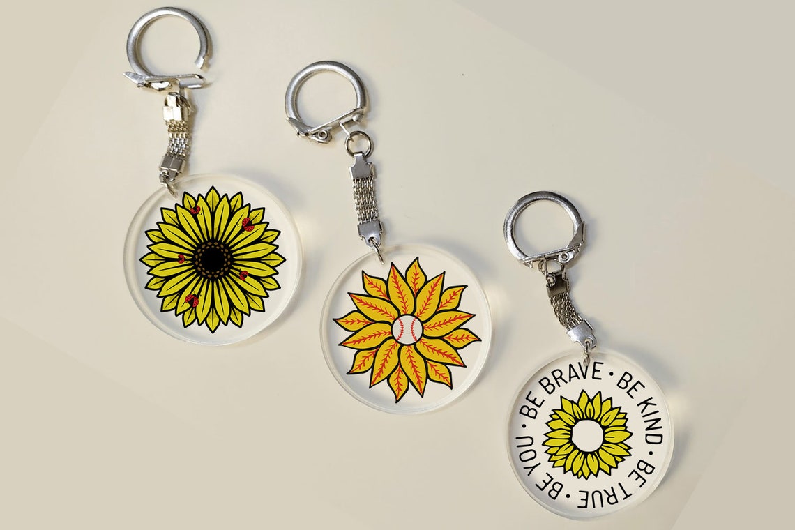 Download Keychain Svg Bundle SunFlower Svg Cut File For Cricut | Etsy