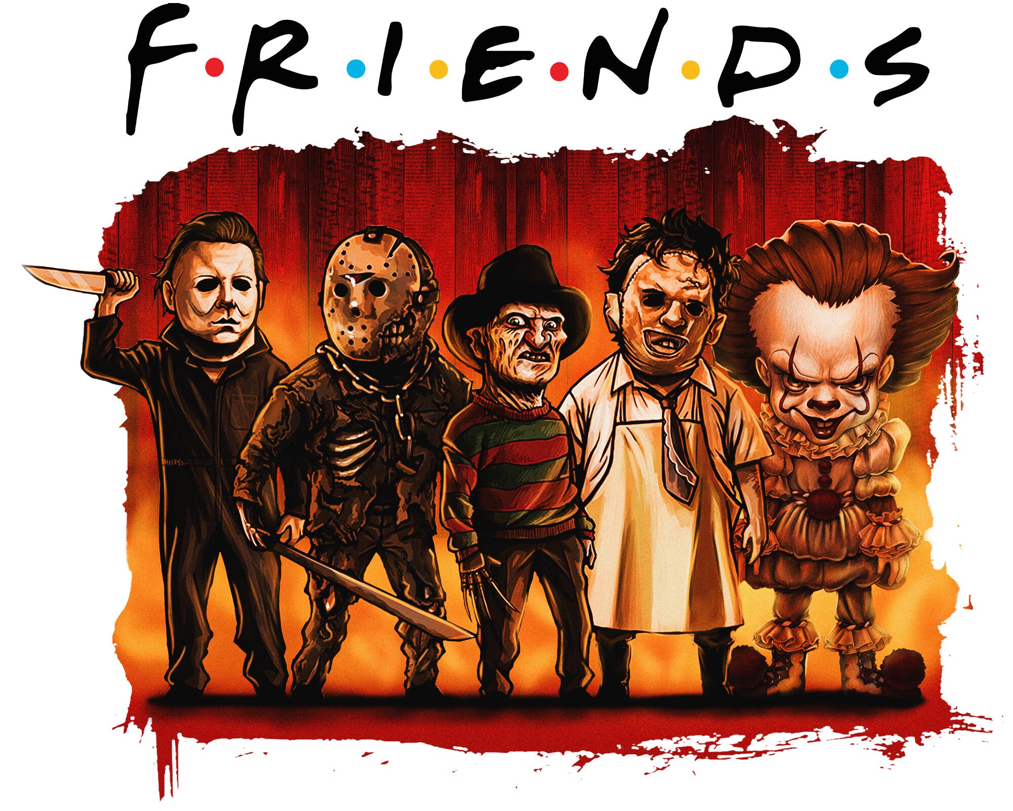 Friends PNG Horror Horror Characters PNG Scary Friends Etsy