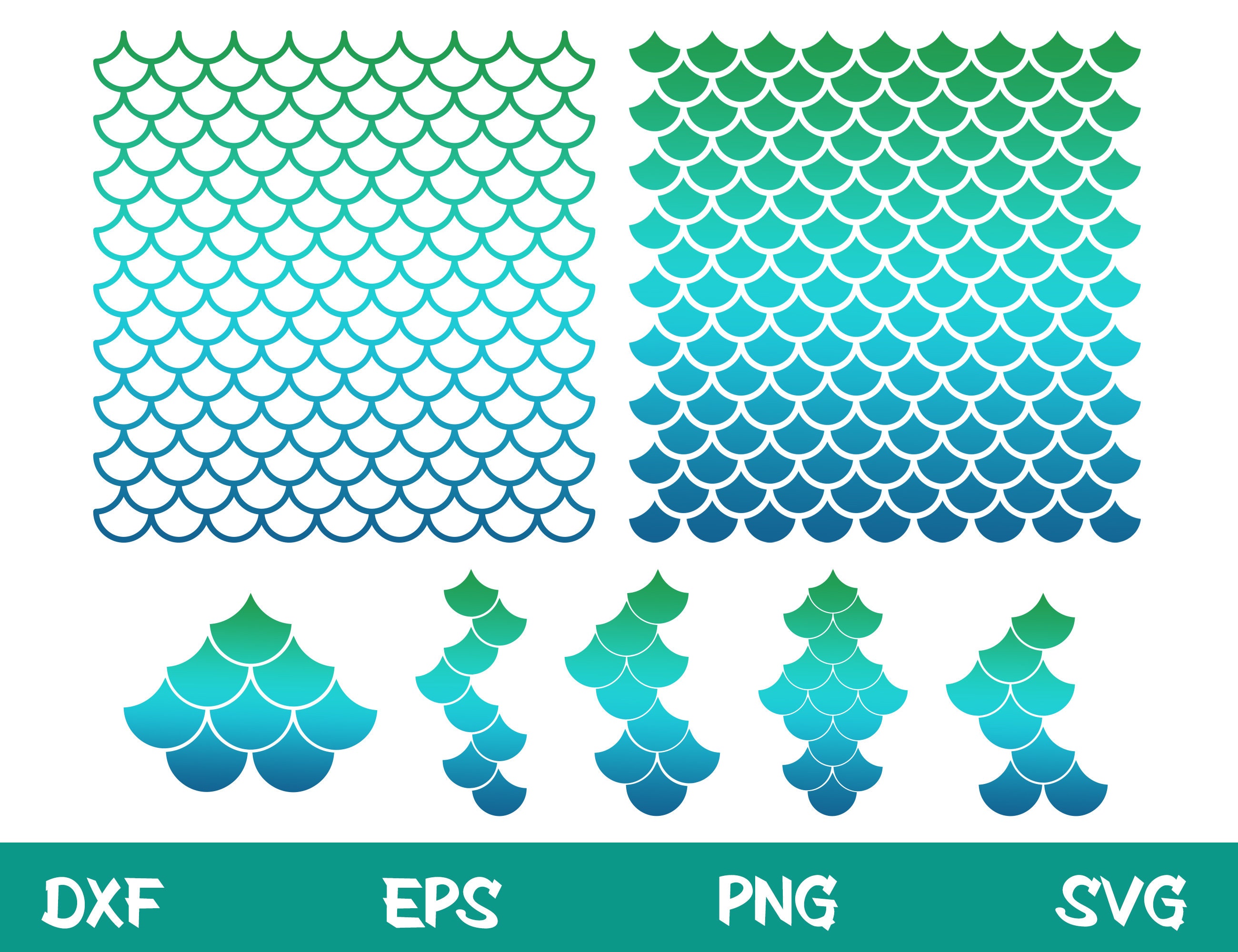 6 Mermaid Scales Svg