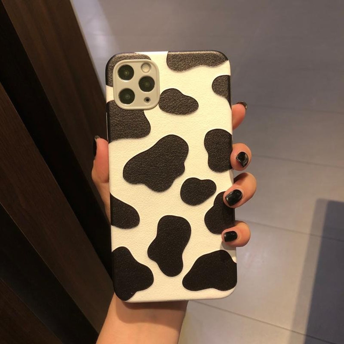 Cow Print Phone Case Cute Pink Cow Print Matte Phone Case For Etsy