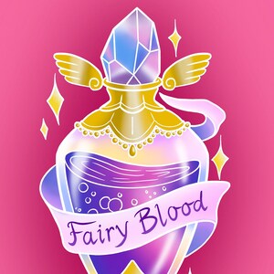 Fairy Blood Bottle Print
