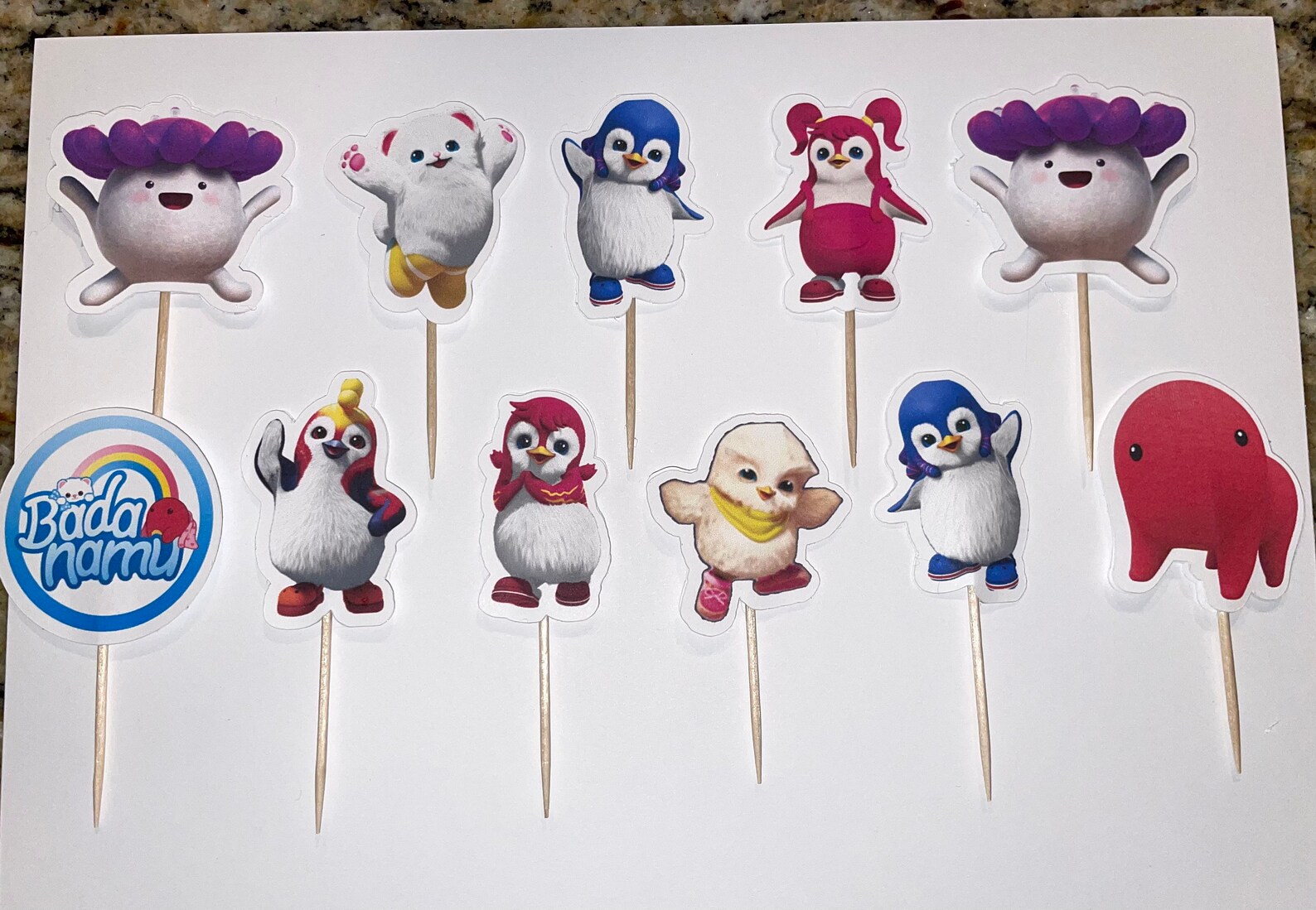 Badanamu Cupcake Toppers 12 Pack Badanamu Decor Badanamu - Etsy