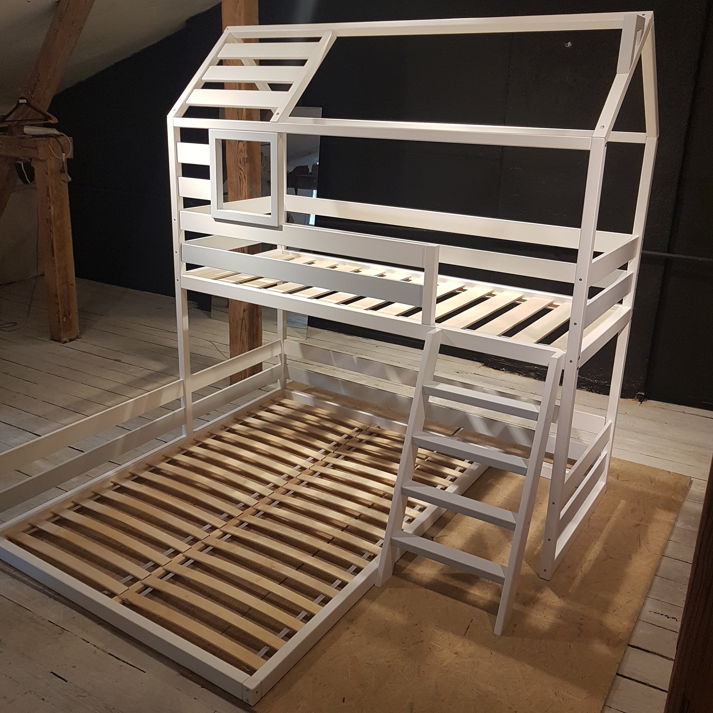 Bunk Double Loft Bed Double Loft Bed Loft Bed Bunk Bed Etsy Canada