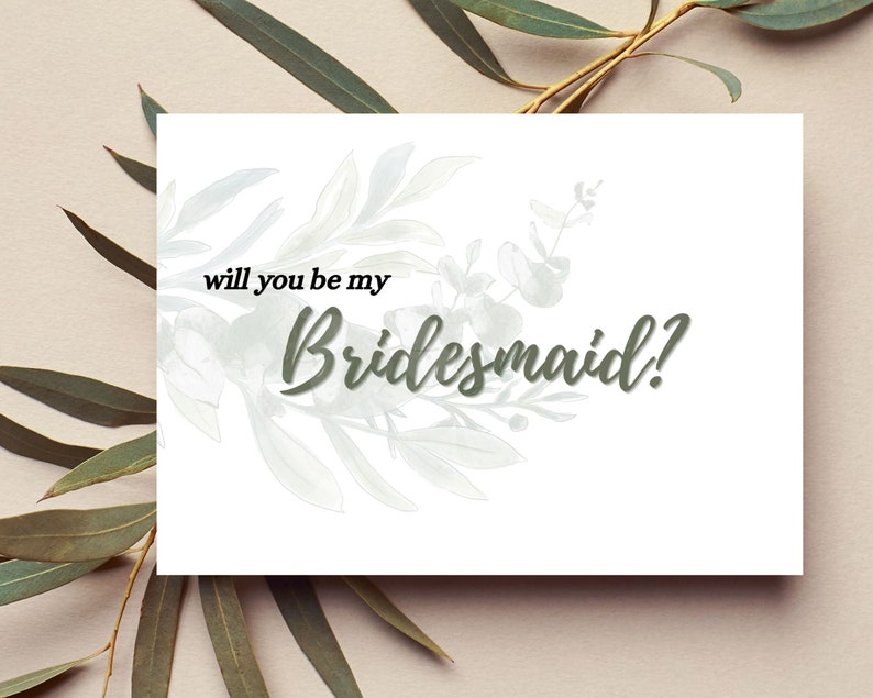 Printable Bridesmaid Proposal Printable Maid of Honour Proposal ...