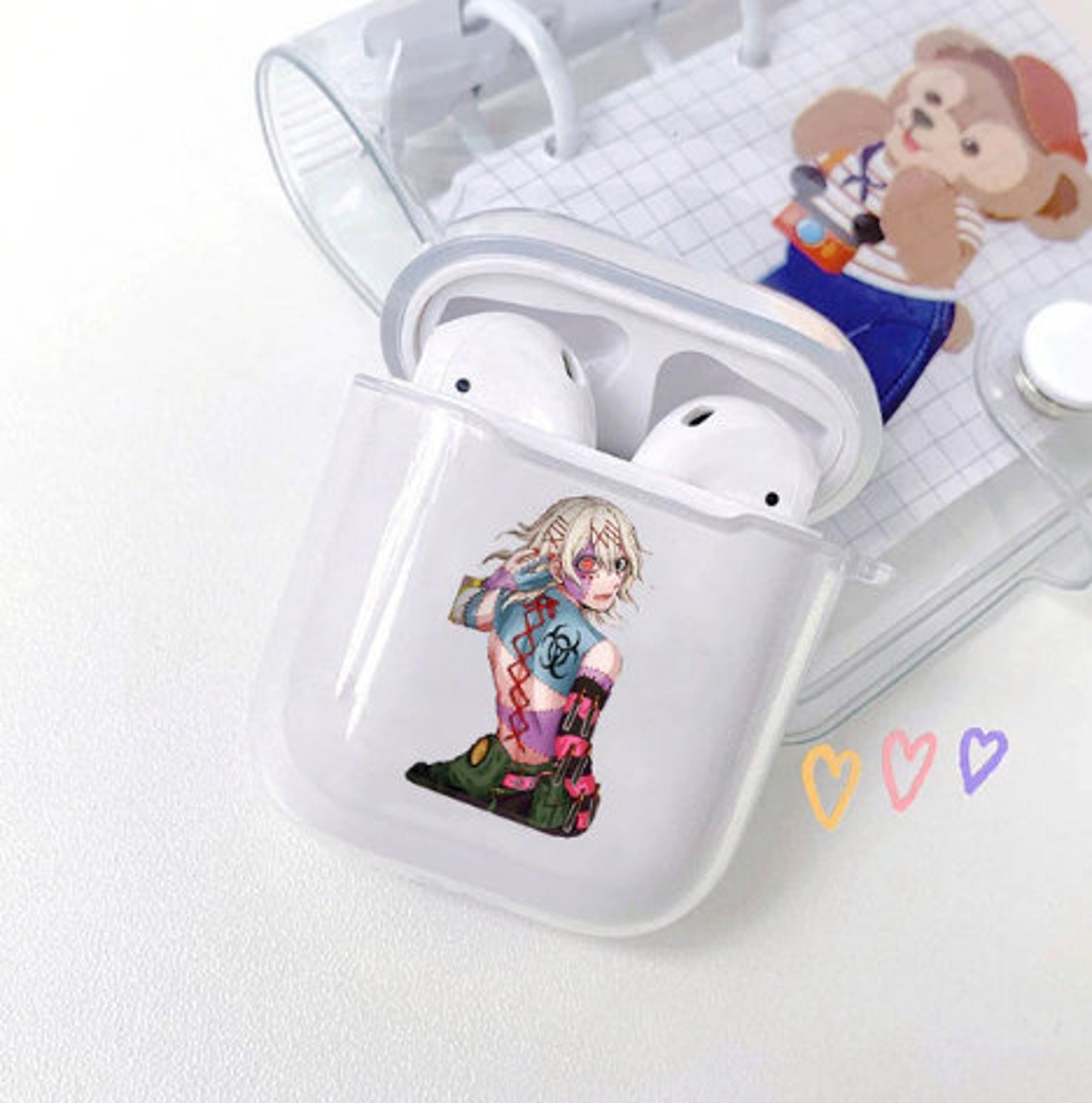 Anime Airpods Case Airpods 1 2 Pro Transparent Airpods Cover Etsy