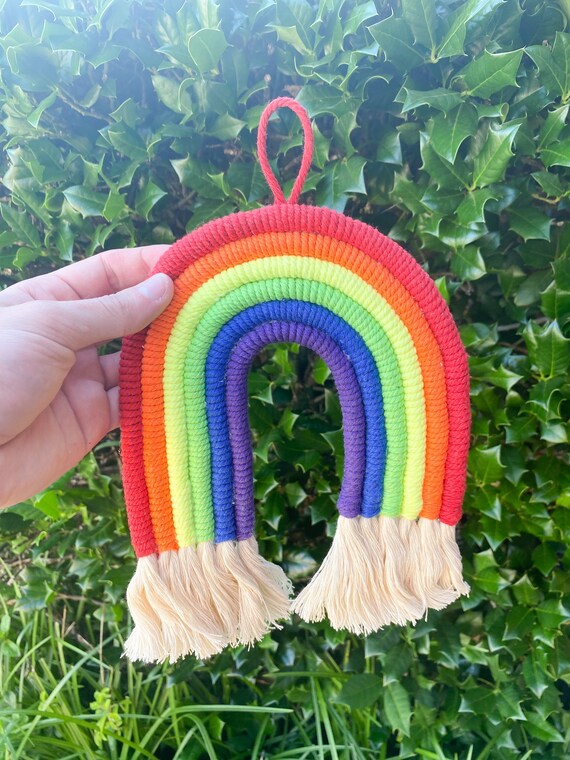 Pride Macrame Rainbow Pride wall hanging Pride Decor Etsy