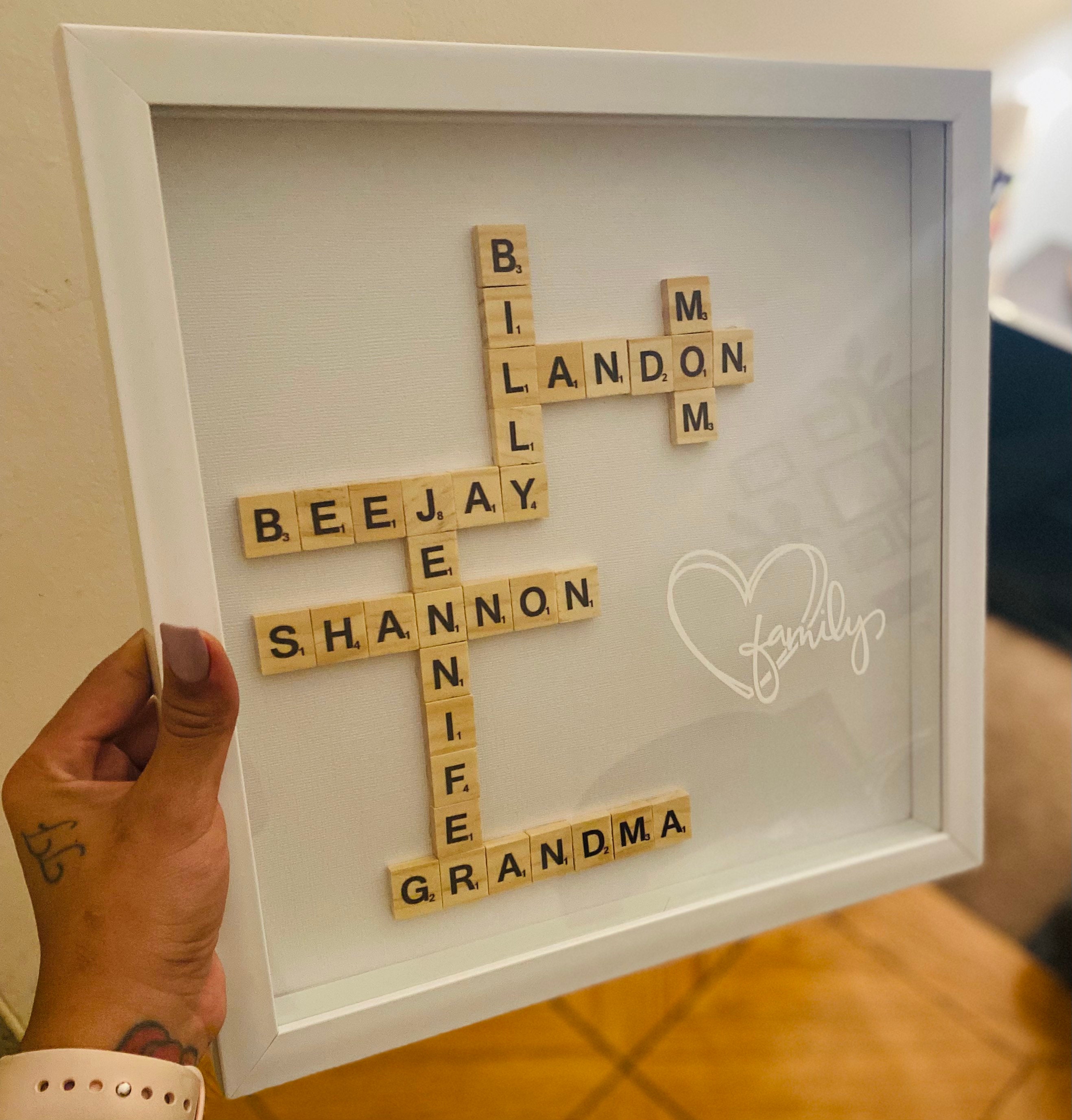 Family Scrabble Shadow Box Scrabble Letter Tiled Shadow Box Etsy UK