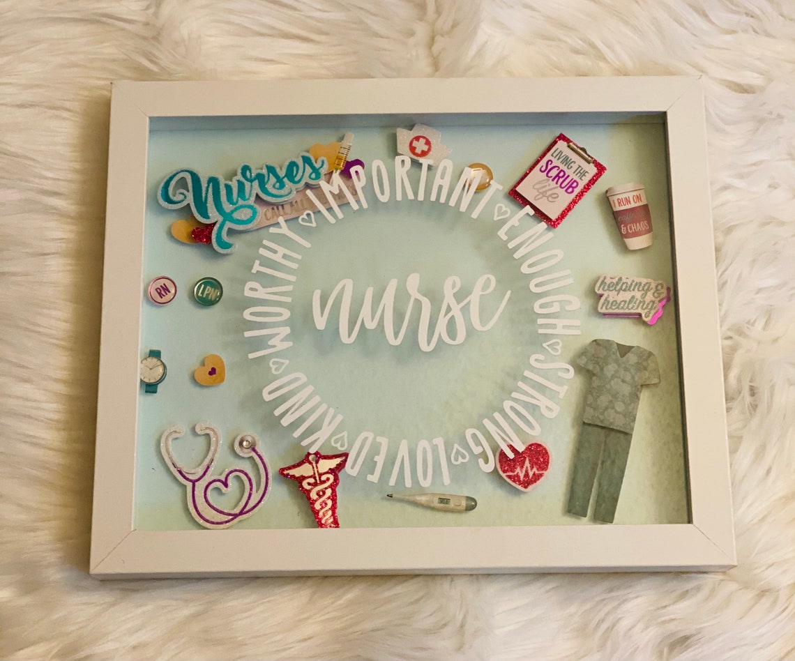 Nurse Shadow Box Nursing Gift Gift for Frontline Worker Etsy