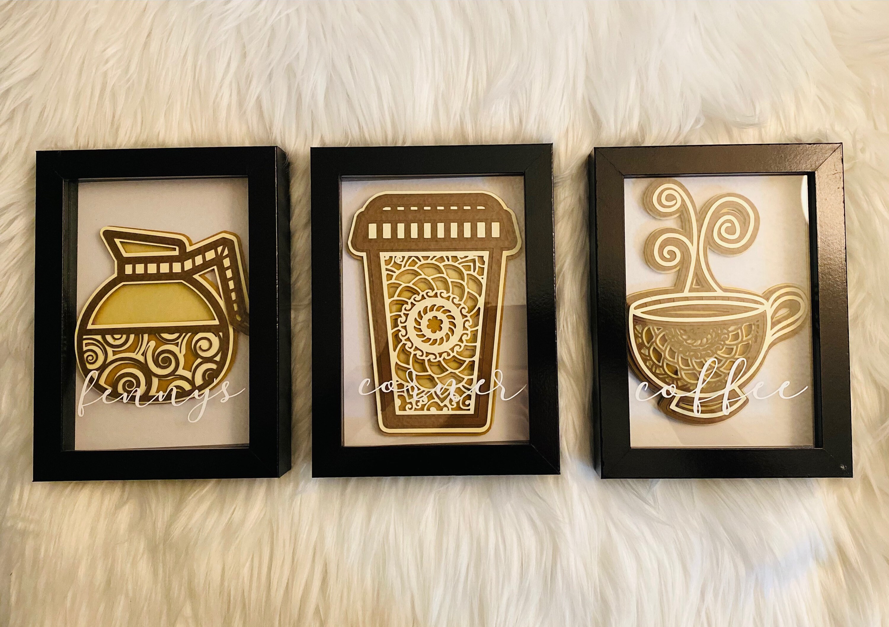 Coffee Lover Art Wall Decor Set Coffee Home Decor Coffee | Etsy