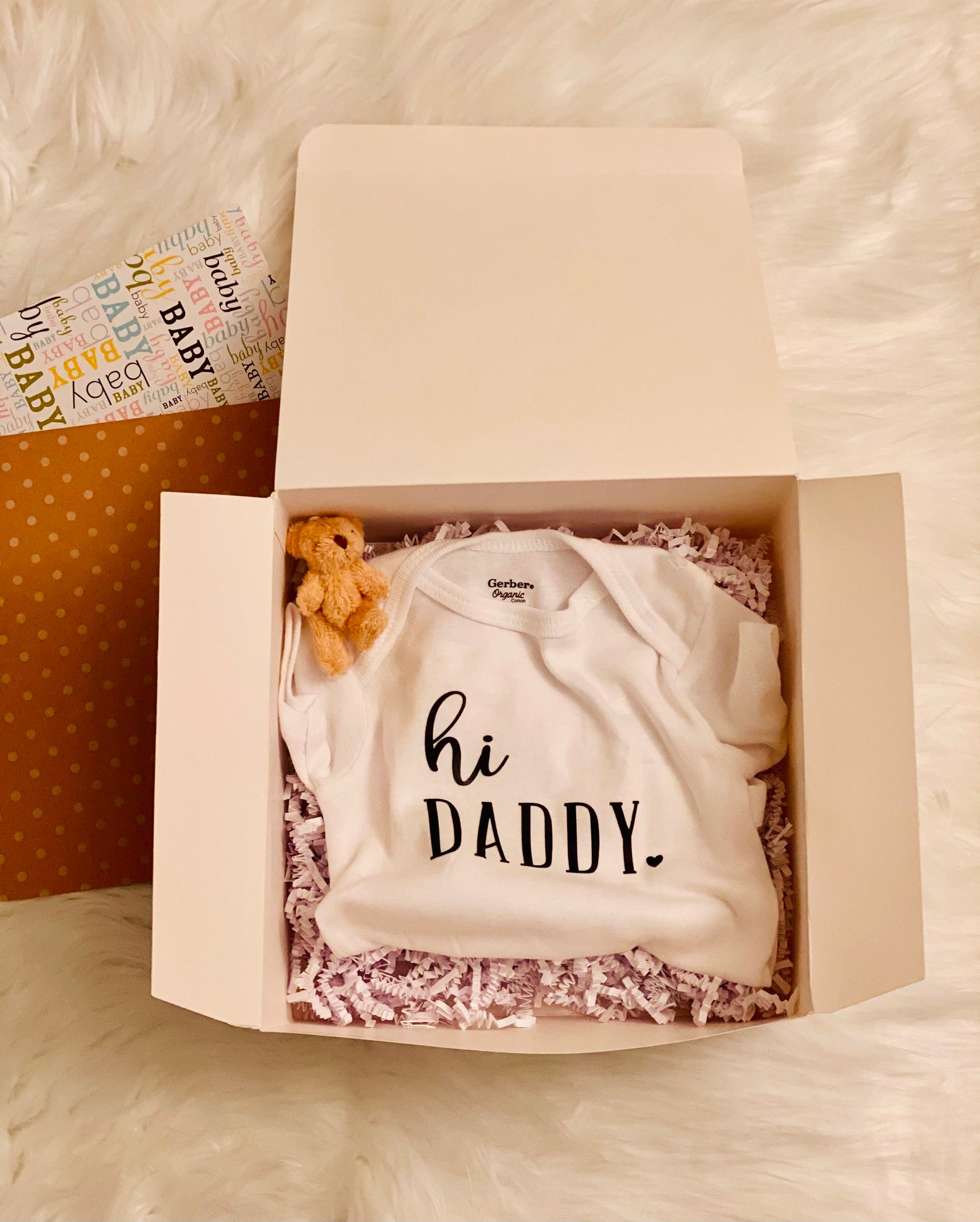 Pregnancy Announcement Gift Box Hi Daddy Surprise Box Etsy