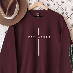 Waymaker Shirt, Christian Shirts, Bible Verse Shirt, Religious Sweater, Blessed Sweatshirt, Christ Jesus Shirt, Jesus Tee, Best Church Shirt