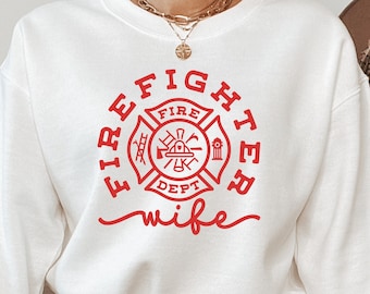 Firefighter Wifey Sweatshirt, Wifey Shirt, Fireman Wife Tee, Fireman Lover Shirt, Engagement Gift, Fire Wife Sweater