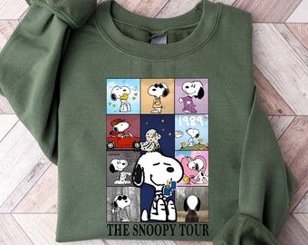 Swift Eras Tour Snoopy Sweatshirt, Snoopy Dog Sweater, Swiftie Eras Crewneck, Lover Midnights Folklore T-shirt, The Snoopy Tour Shirt