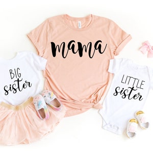 Custom Family Matching Outfits,Big Sister Shirt, Lil Sister Shirt, Little Sister Shirt, Matching Sibling Shirts, Matching Sibling Shirt