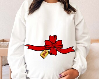 Special Delivery Sweater, Christmas Pregnant Sweatshirt, New Mom Gift, Pregnancy Xmas Sweat