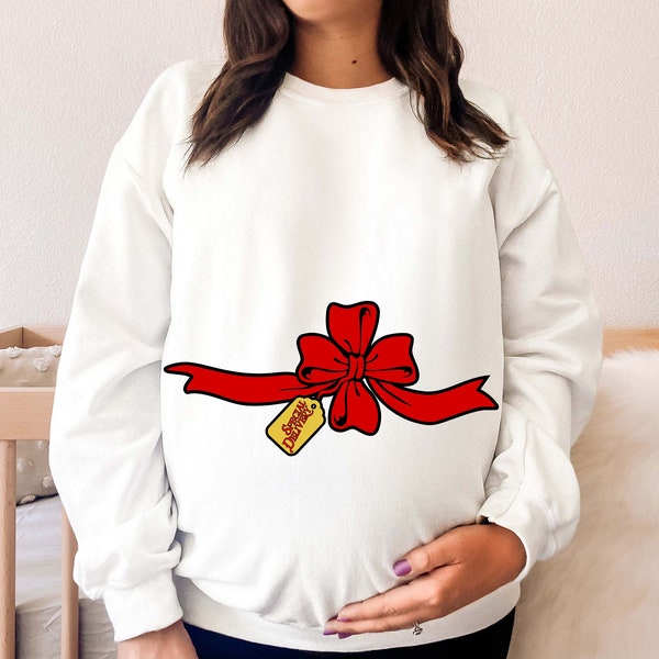 Special Delivery Sweater, Christmas Pregnant Sweatshirt, New Mom Gift, Pregnancy Xmas Sweat