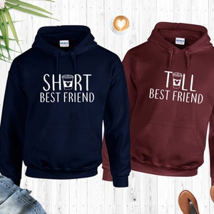 Tall-Short Best Friend Hoodie, Tall Best Friend Sweat, Short Best Hoodie, Gift for Best Friend, Bestie Hoodie, Besties Matching Sweatshirt