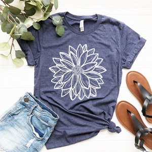 Dahlia Flower Shirt, Spring Flowers Shirt, Nature Lover Gift, Yoga Shirt