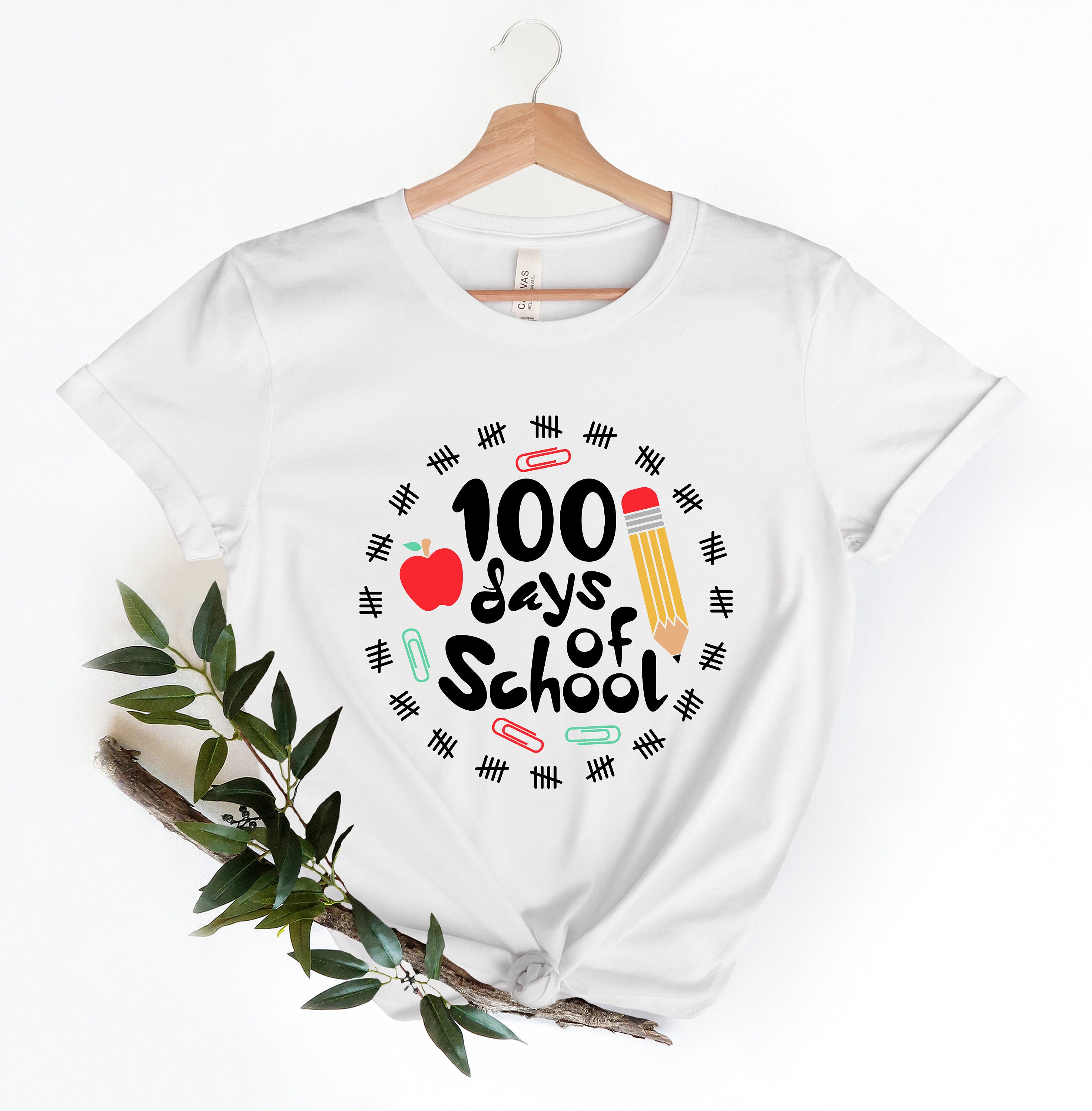 100 Days of School Shirt 100th Day of School Celebration Etsy
