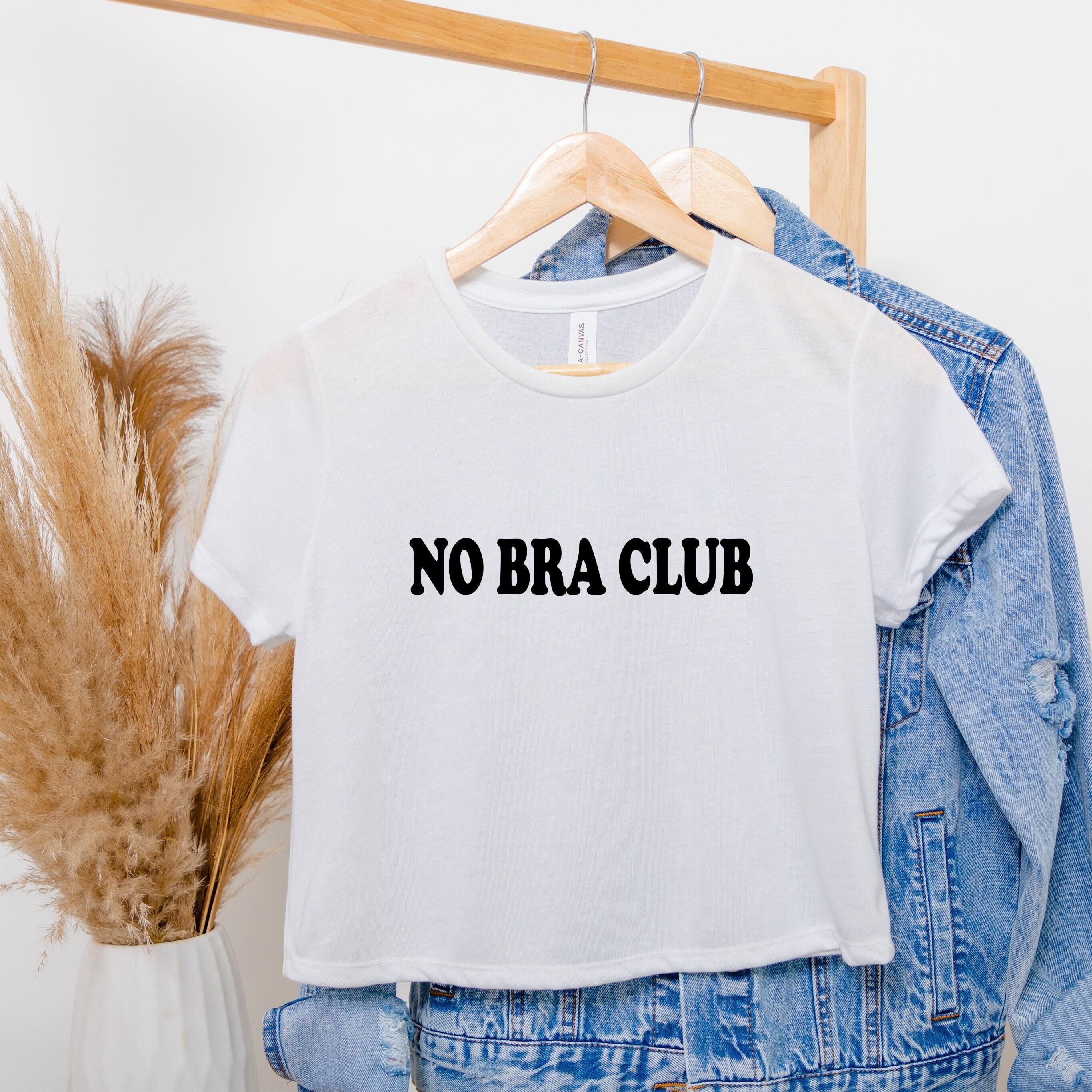 No Bra Club Crop Shirt, Bachelorette Shirt, Feminism Tank Top, Sarcastic Tee,  Feminist Crop Top, Free the Nipple Shirt 