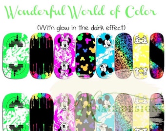 Wonderful World of Color Nail Wraps- Glow in the Dark