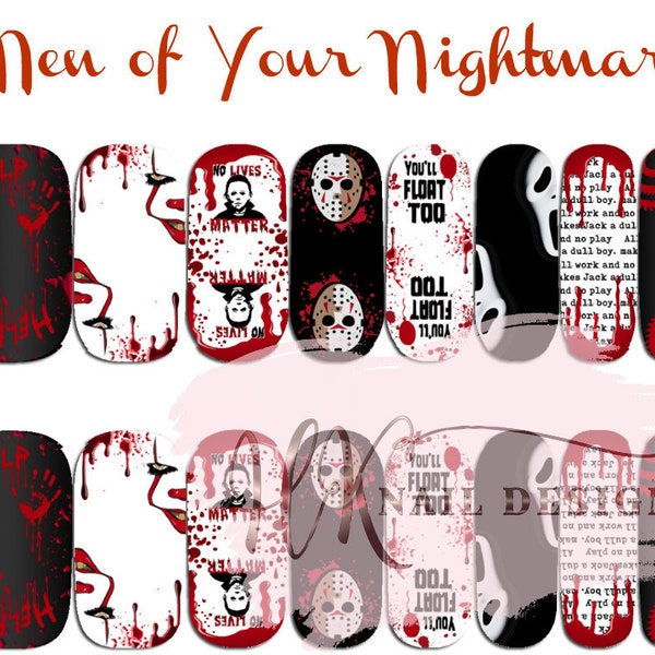 Men of your Nightmares Nail Wraps
