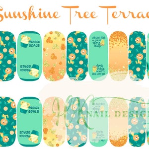 Sunshine Tree Terrace Nail Wraps- LOW STOCK