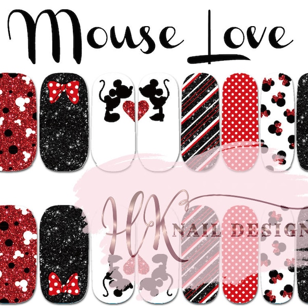 Mouse Love Nail Wraps