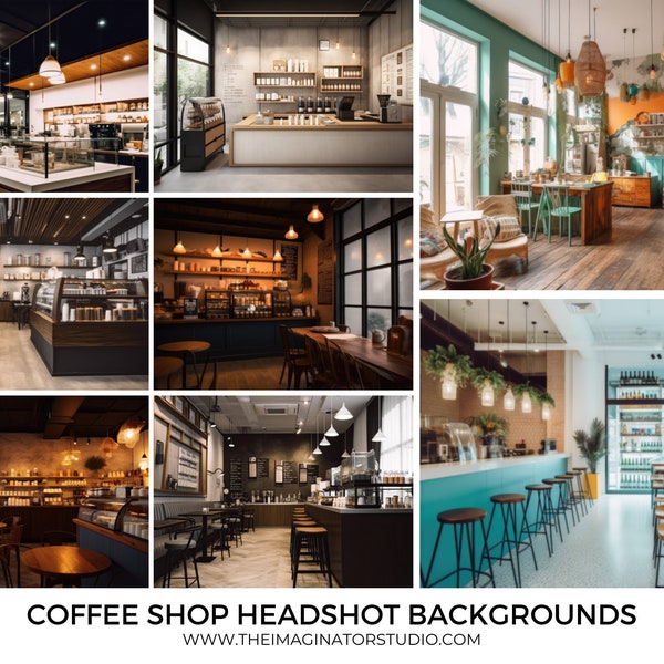 Coffee shop backgrounds | Cafe background | Photography | Photoshop | Headshot backgrounds | Headshot overlay | Portrait | Personal Branding