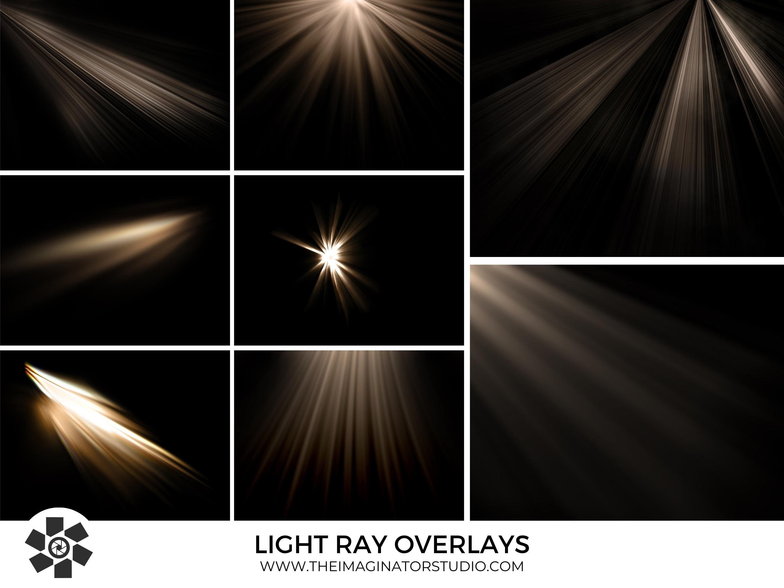 Light Ray Overlays Sun Ray Overlays God Light Overlay